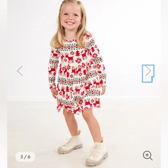 Hanna Andersson Red and Cream Kids Dress - Picture 6 of 9